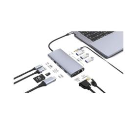 Station d'accueil USB-C 11 ports double affichage