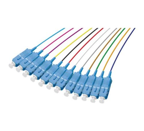Lot de Pigtails OS2 G652D SC/UPC 12 couleurs 2 m