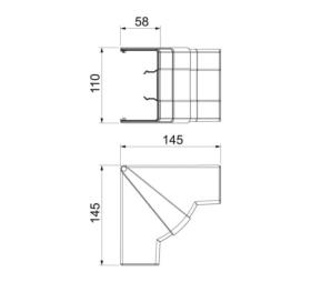 Angle intérieur pour goulotte Rapid 45-2 GK 100x53 OBO