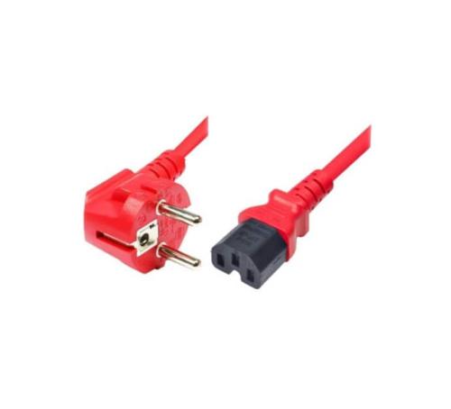 Cordon électrique secteur vers IEC C15 1,8 m rouge