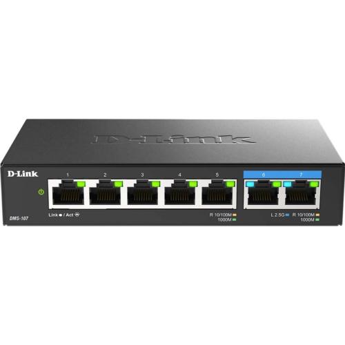 Switch D-LINK 5 ports giga 2 ports 2,5G DMS-107/E
