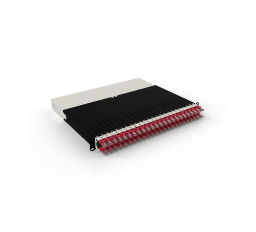 Panneau Patchbox One 24 RJ45 Cat6a UTP 0,8 m 8U rouges