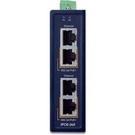 Injecteur industriel Gigabit PoE+ 72W Planet IPOE-260
