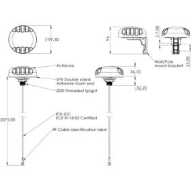 Antenne SISO LTE 5G PUCK-1 blanche