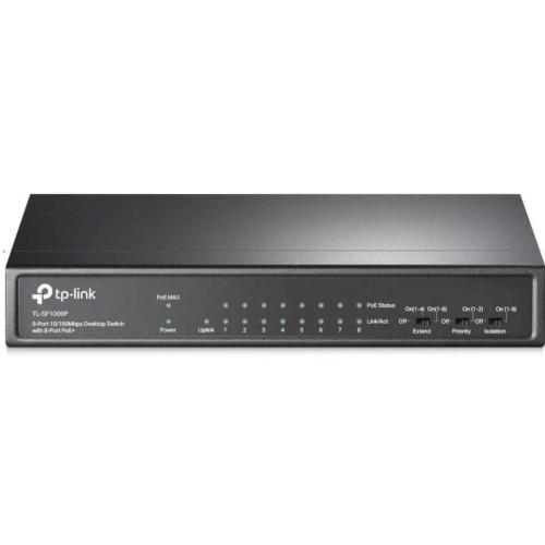Switch 9 ports 10/100 8 PoE+ TP-Link TL-SF1009P
