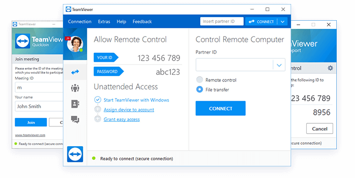 Connexion sécurisée avec Teamviewer