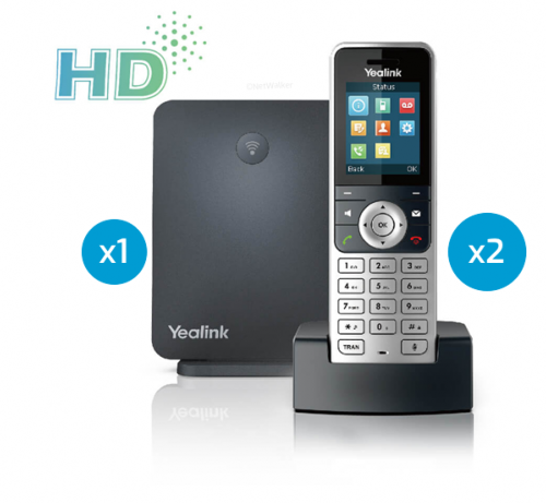 Starter kit Yealink Borne W60 + 2 téléphones DECT W53H