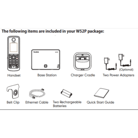 Kit VoIP Yealink Borne W52 + 1 poste DECT W52H