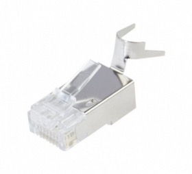 Connecteurs RJ45 Cat. 6a STP avec peigne sachet 5 pour cable monobrin